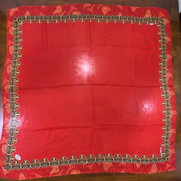 Firat Prenses Sheer Red Neck Scarf Made in Turkiye M013 L36" X W36" - Picture 6 of 10